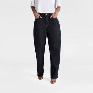 KBB by KAHLANA Women's Mid-Rise Wide Leg 'The Kahlana Jean Dark Indigo - 12